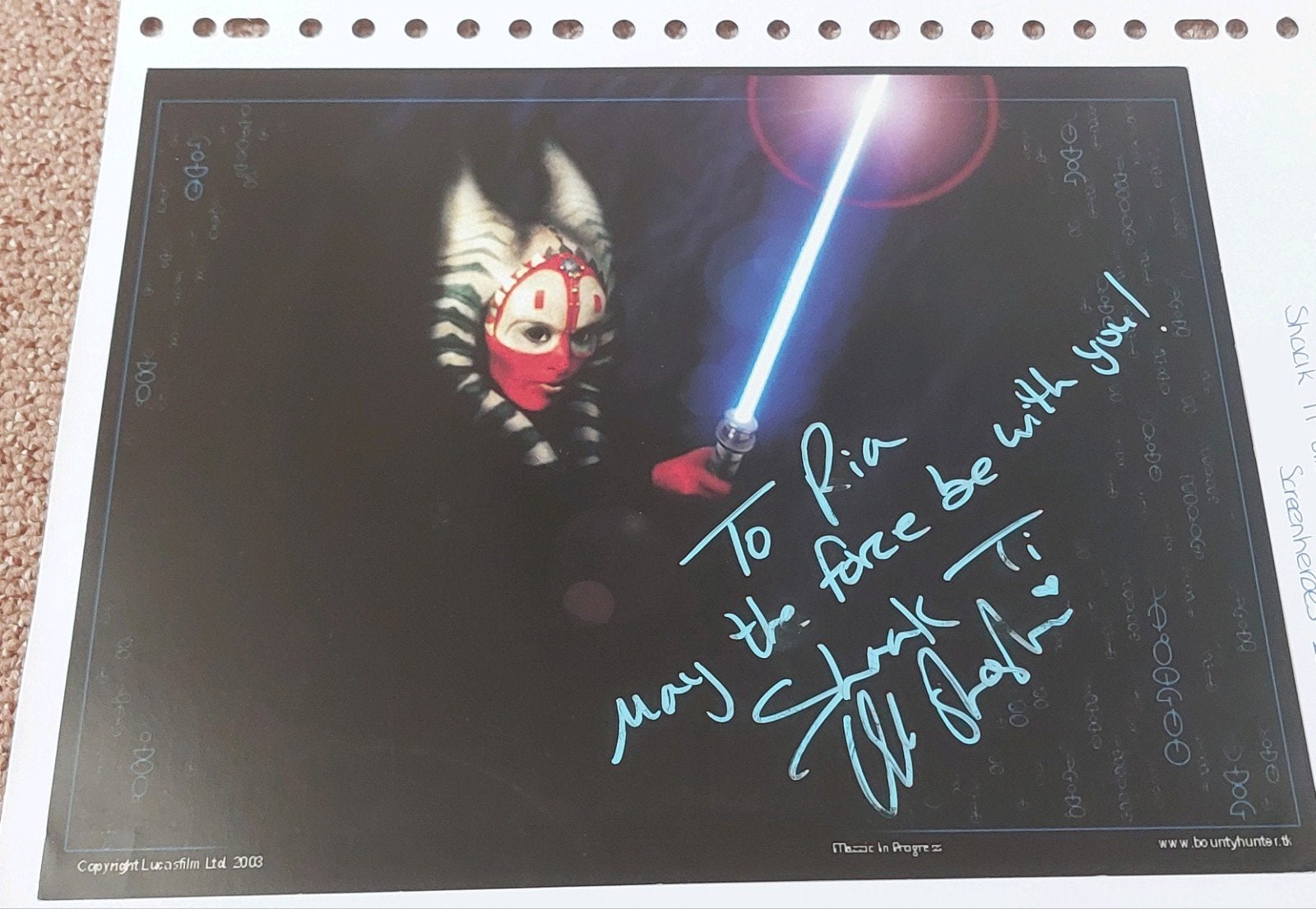 Handtening Orli Shoshan - Shaak Ti, Verzamelen, Star Wars, Nieuw, Ophalen of Verzenden