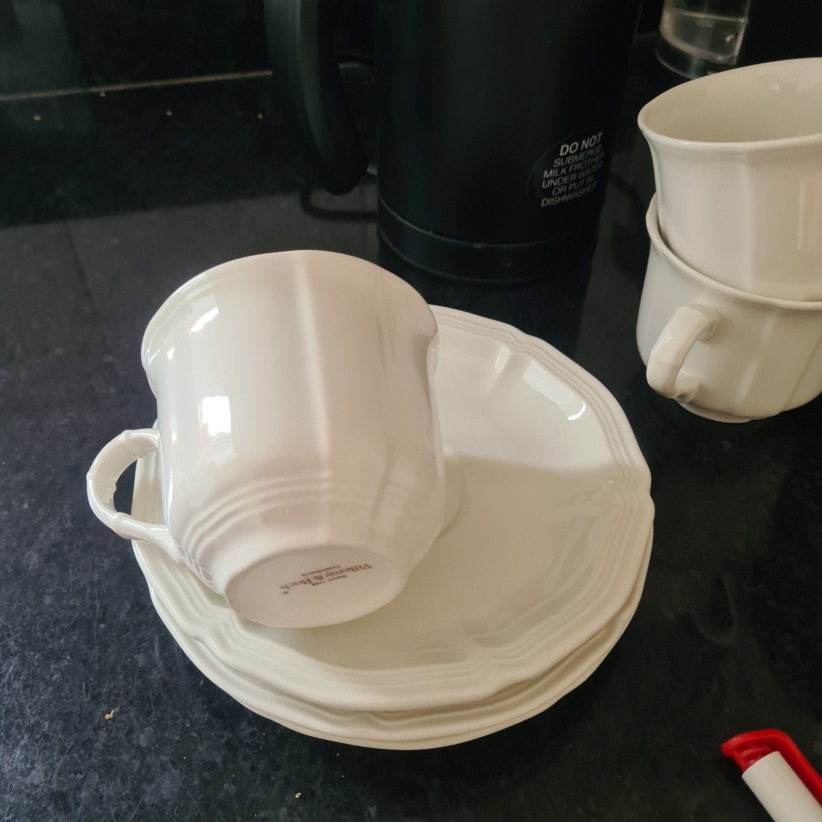 3 zgan villeroy en boch kopjes manoir, Pvc, Ophalen of Verzenden, Zo goed als nieuw, Minder dan 2 meter