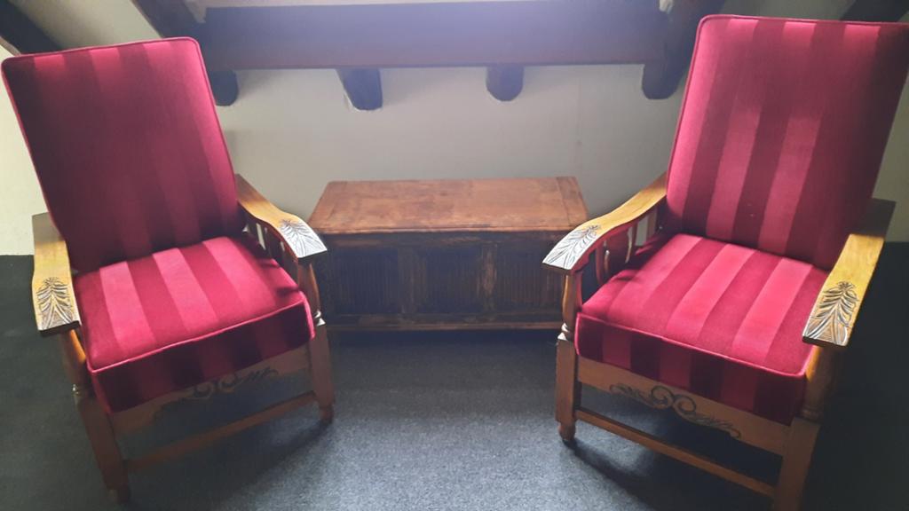 Rookstoel 4 stuks retro stoelen rokersstoel vintage brocante, Ophalen