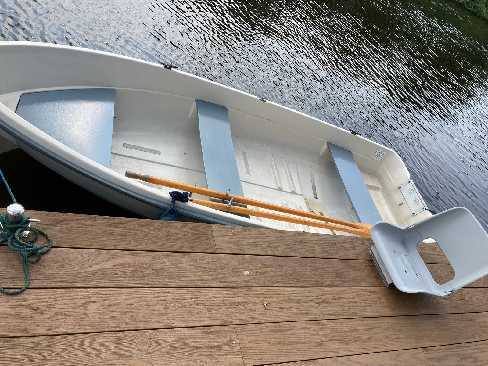 Terhi 385 Roeiboot incl pedels en stoel, Ophalen, Kunststof, Terhi, Met roeispanen of peddels