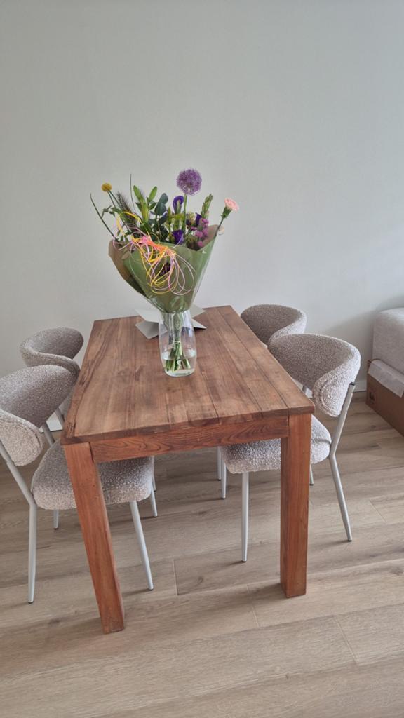Eettafel teakhout, Ophalen, Gebruikt, Teakhout, 50 tot 100 cm