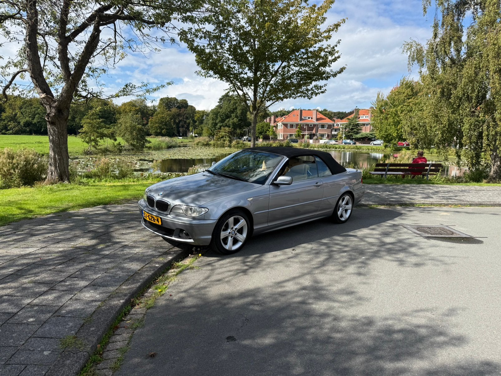 BMW 3-Serie 3.0 CI 330 Cabriolet AUT 2003 Grijs, Auto's, Automaat, Beige, 1595 kg, Cabriolet