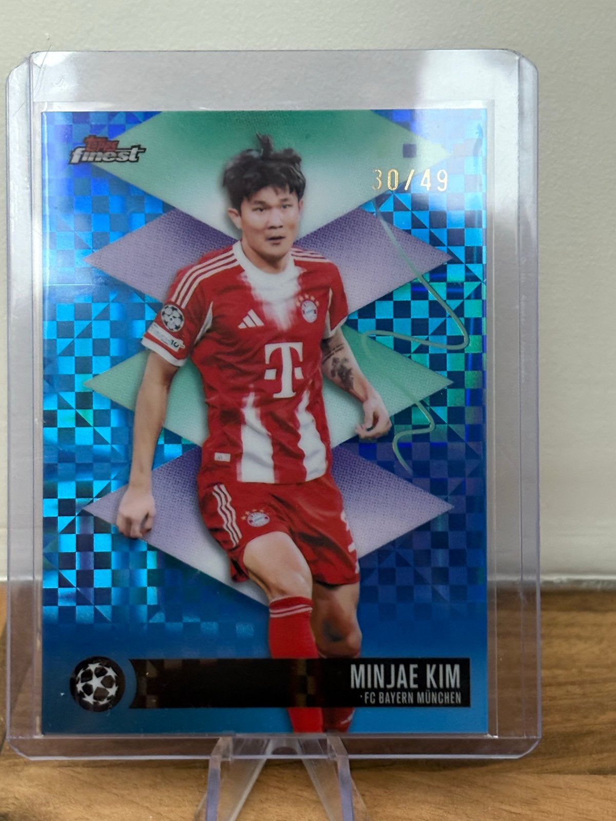 Minjae Kim Topps Finest Bayern München 30/49, Ophalen, Zo goed als nieuw, Buitenlandse clubs, Spelerskaart