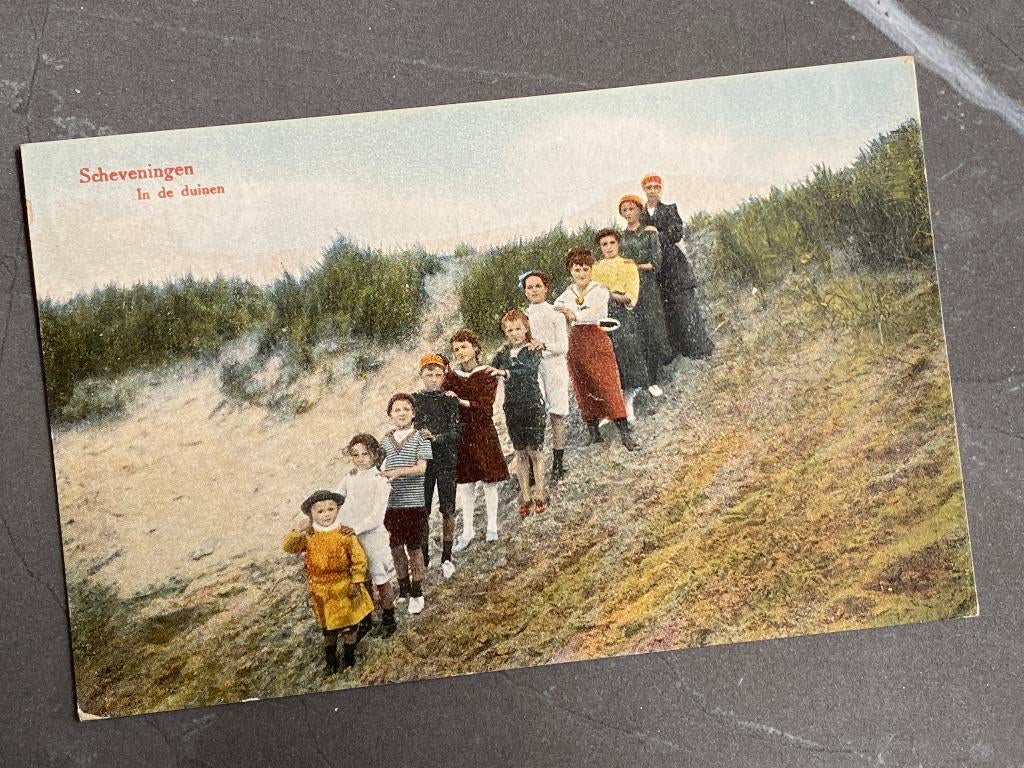vroege ansichtkaart van de duinen bij Scheveningen, Ophalen of Verzenden, Voor 1920, Gelopen, Zuid-Holland