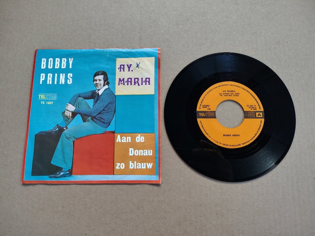7" Single: Bobby Prins - Ay Maria (1973) Telstar 1837, Cd's en Dvd's, Vinyl Singles, Verzenden, Gebruikt, 7 inch, Nederlandstalig