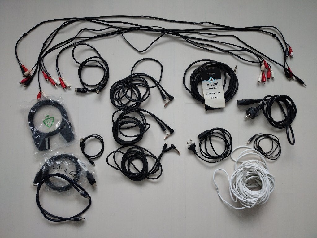 Audio kabels tulp, 6,3 en 3,5 jack en meer, Ophalen, Gebruikt, 2 tot 5 meter, Overige kabels