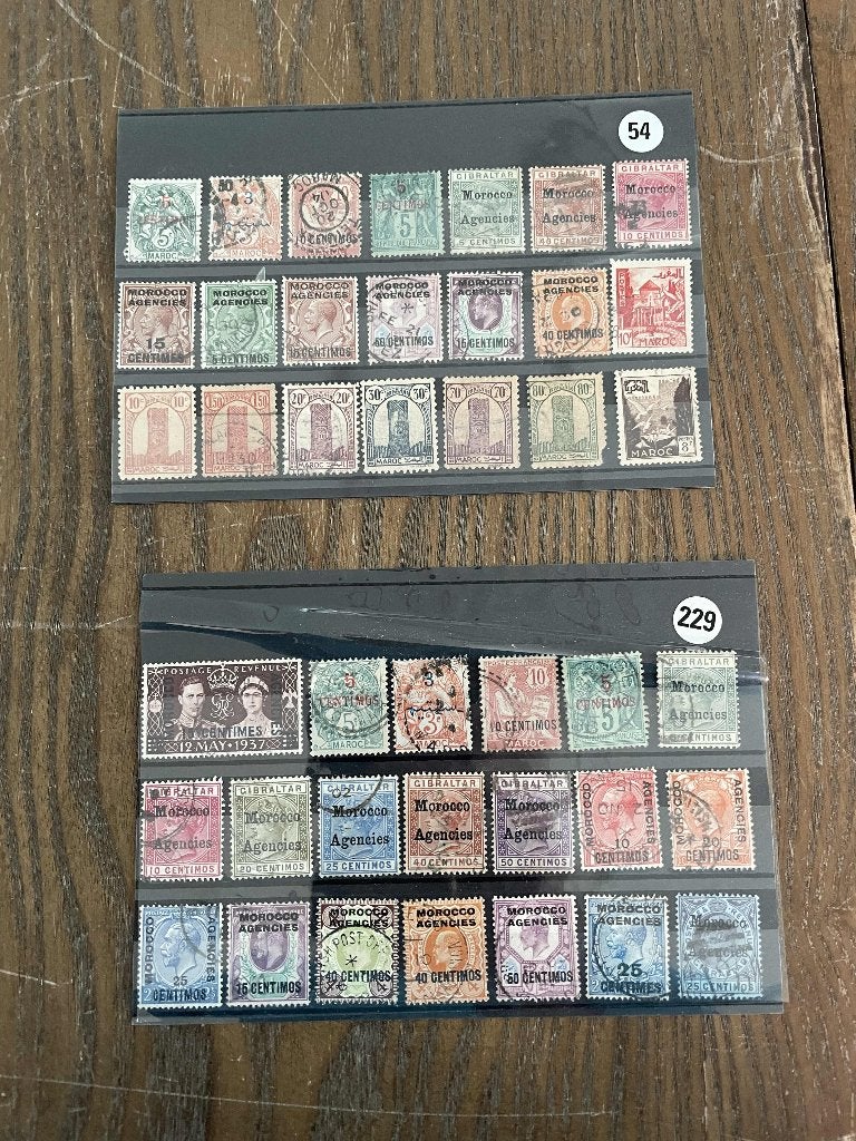 oude postzegels afrika marokko kolonie 2 kaarten, Verzenden, Overige landen