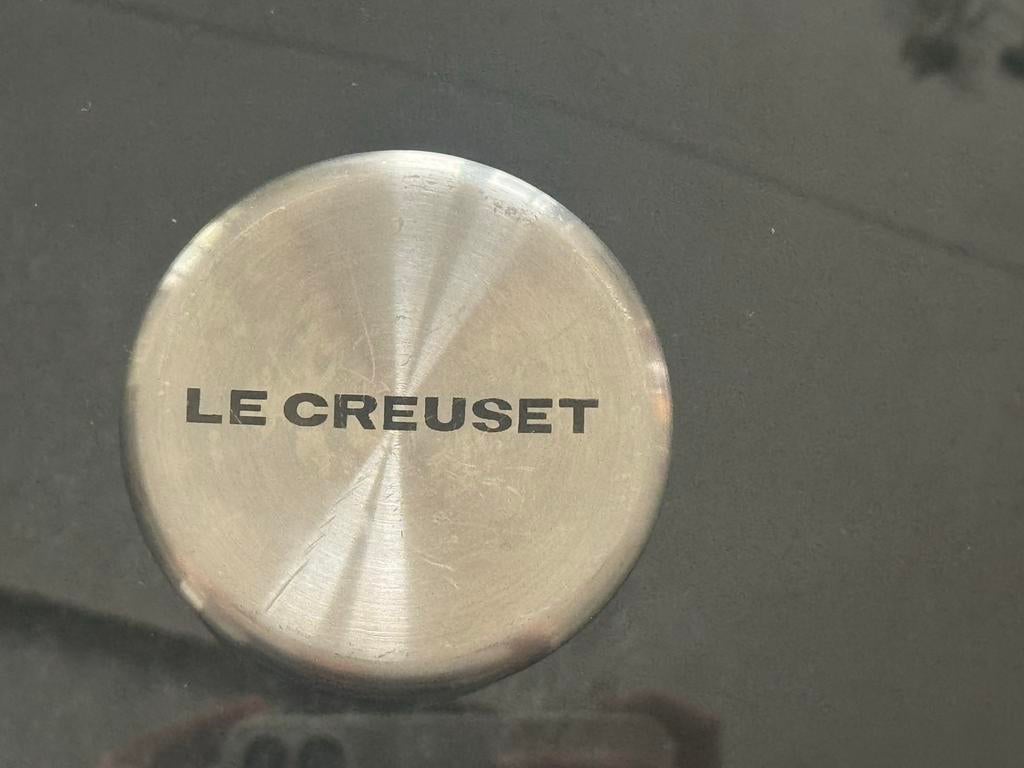 Le Creuset Wokpan met Deksel - Gietijzer, Ophalen of Verzenden, Zo goed als nieuw, Gietijzer, Wok