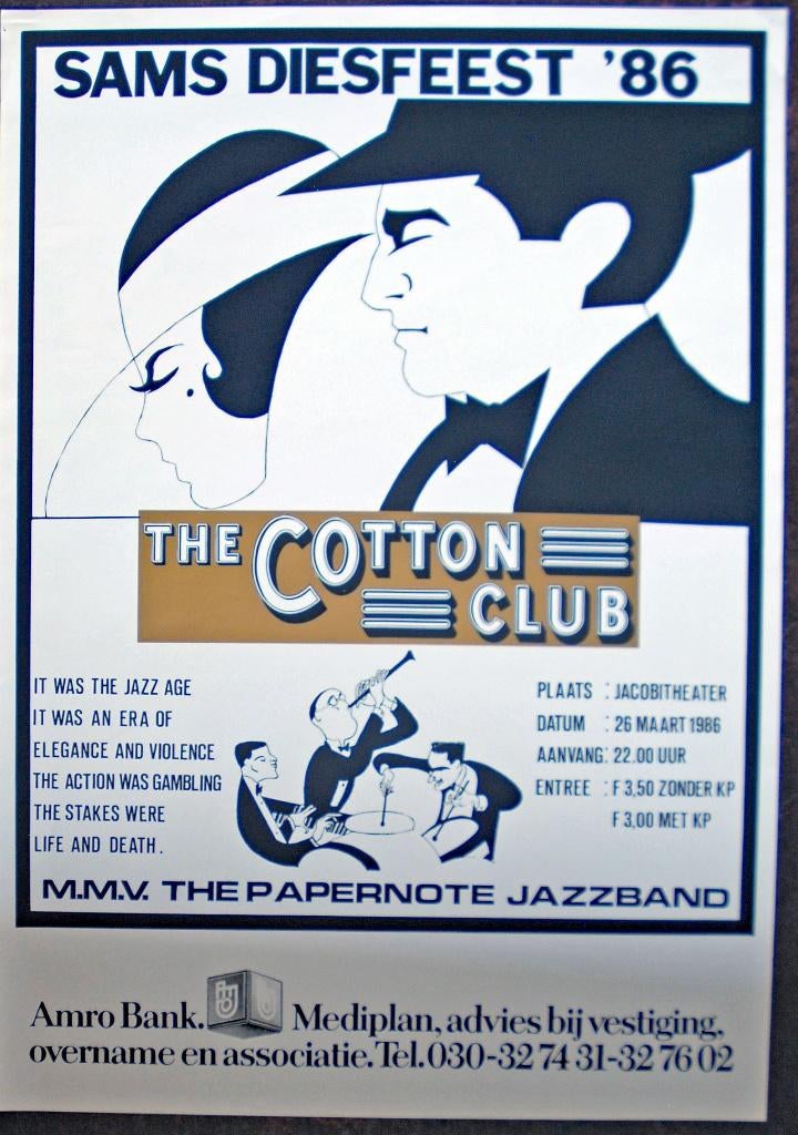 poster affiche The Cotton Club, Ophalen of Verzenden, Zo goed als nieuw, A1 t/m A3, Film en Tv