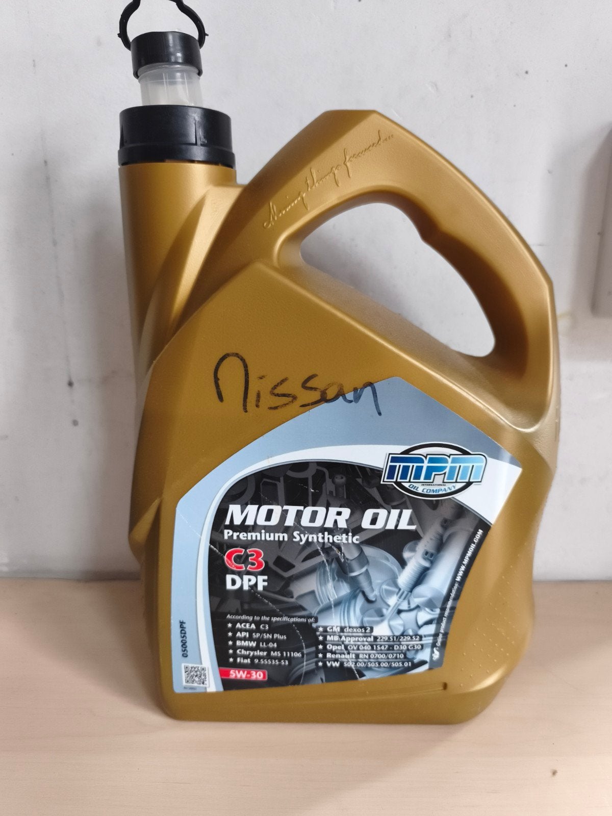 MPM Motorolie C3 DPF Premium Synthetic 5W-30 4 liter, Ophalen
