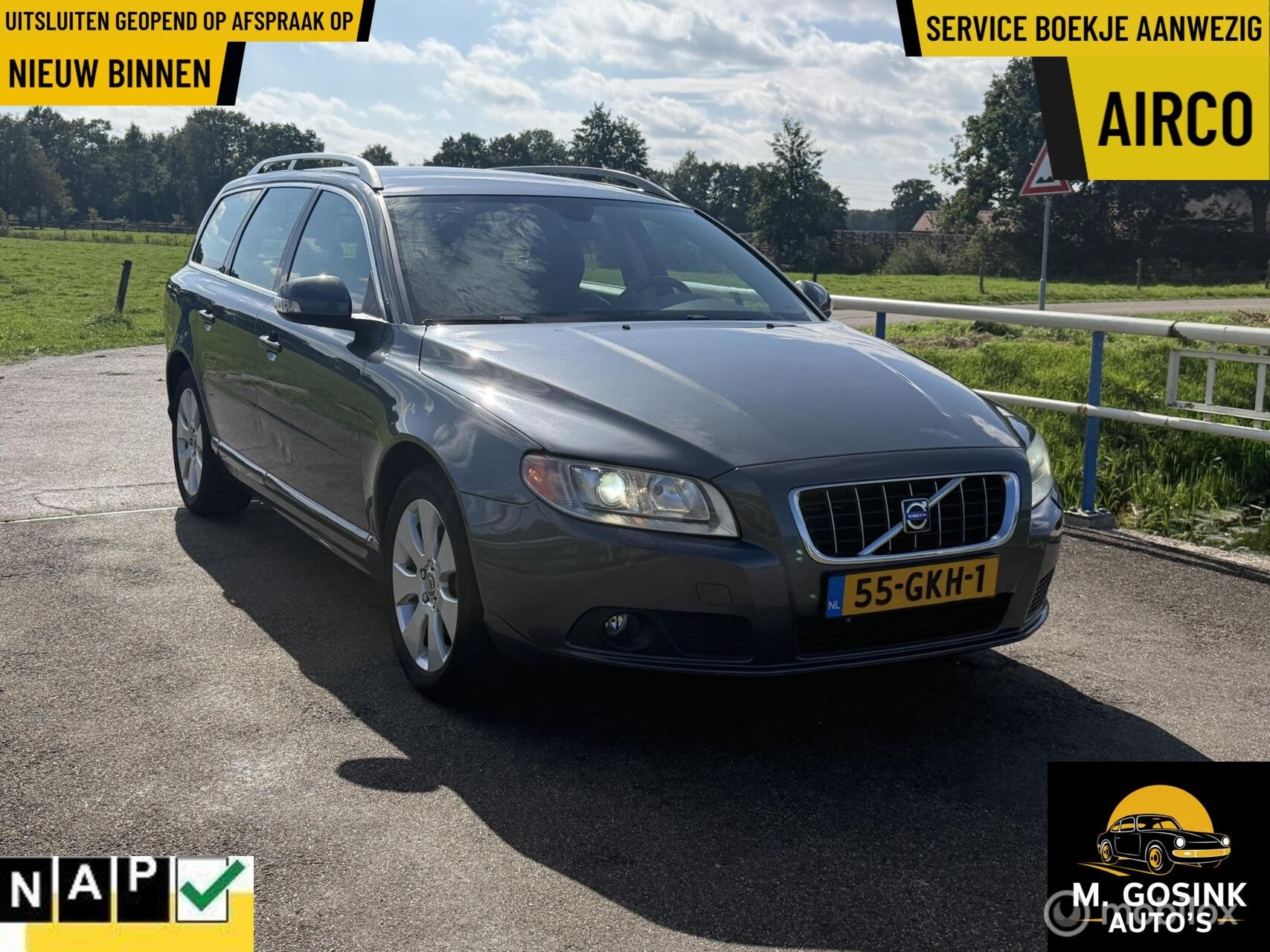 Volvo V70 2.0 Summum Leder Airco Trekhaak Nap, Auto's, 145 pk, Gebruikt, Automatische klimaatregeling, 4 cilinders