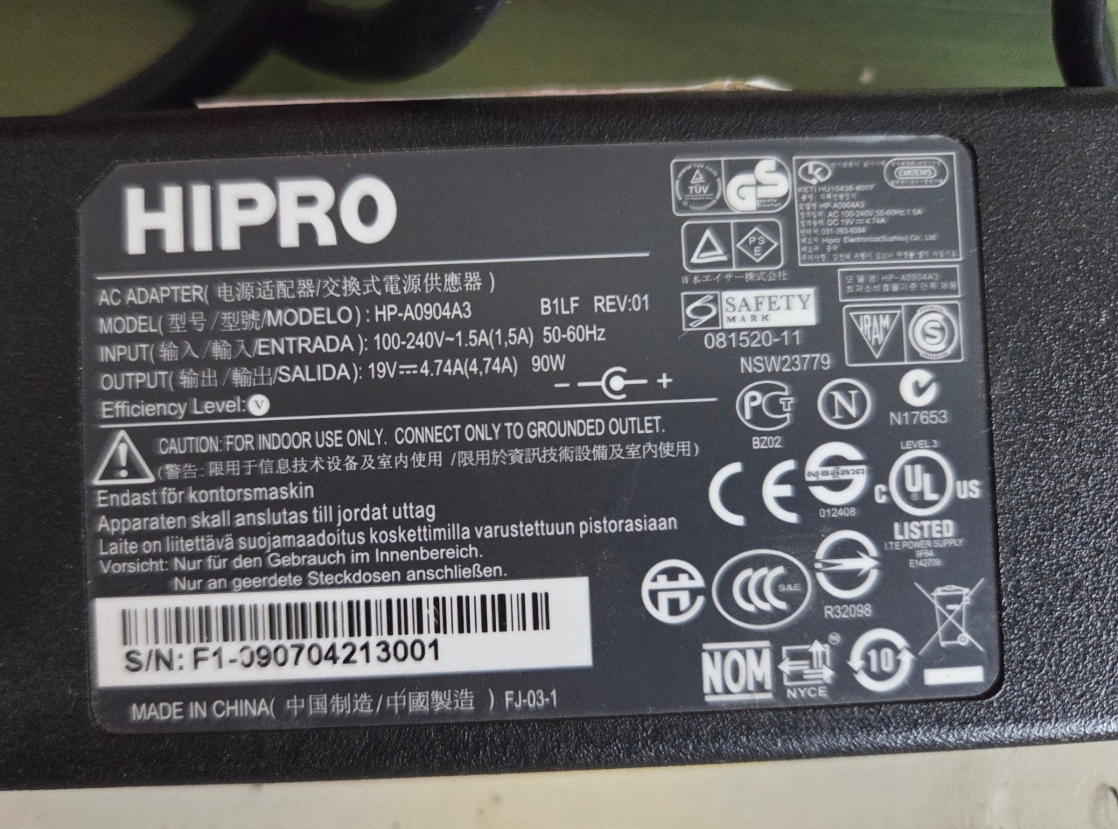 Laptop oplader model HP-A0904A3, Ophalen of Verzenden