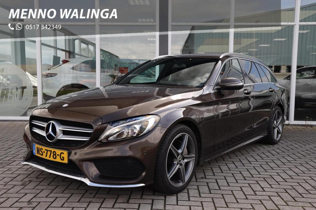 Mercedes C-klasse Estate 180 AMG Sport Edition|Navi|Cruise c, Auto's, Automaat, Achterwielaandrijving, Euro 6, Bruin