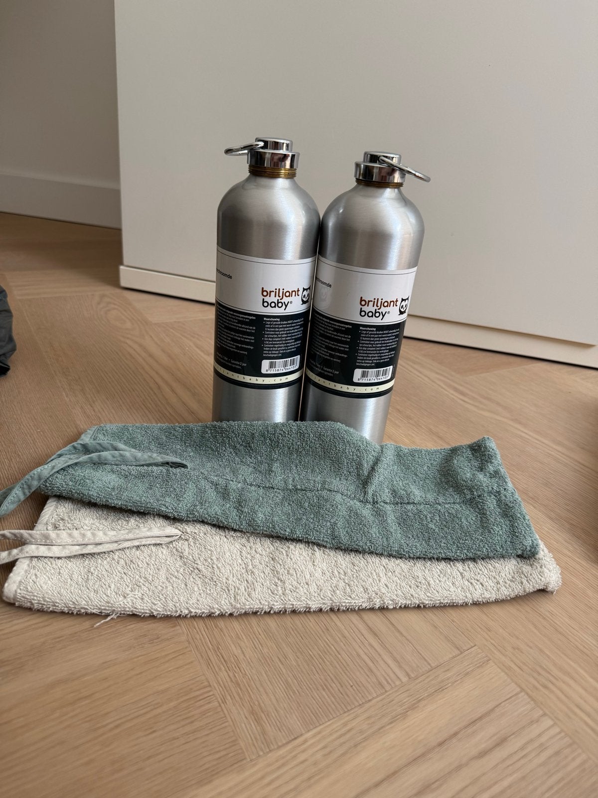 Briljant Baby kruiken met hoezen, Ophalen of Verzenden, Zo goed als nieuw, Metaal, Minder dan 50 cm
