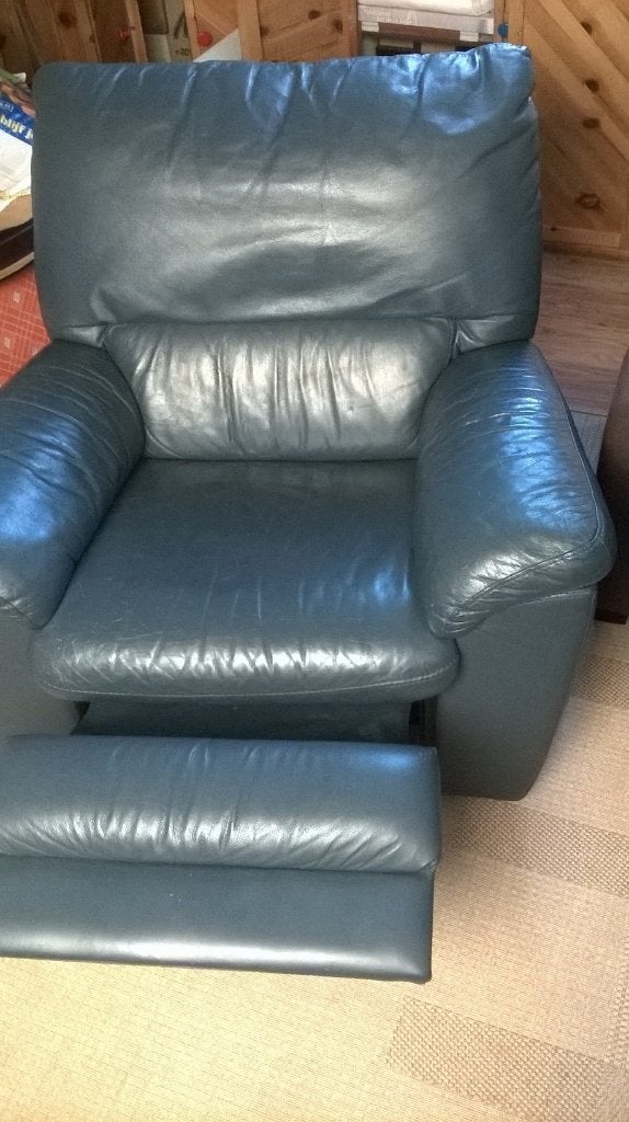 Lederen fauteuil relaxstoel relaxfauteuil stoel Calia, Ophalen, Gebruikt, 75 tot 100 cm, 75 tot 100 cm