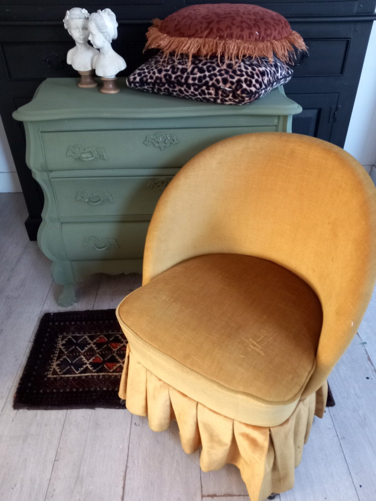 Vintage cocktailstoel boudoir, Ophalen
