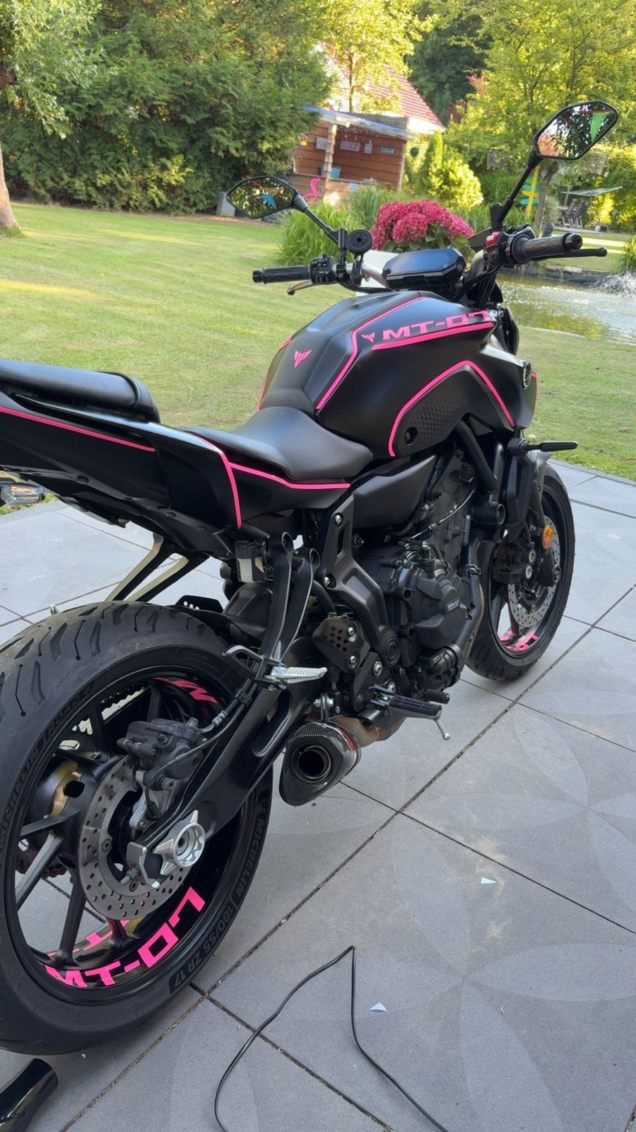 Yamaha MT07 A2 Volledige Akrapovič uitlaat, Particulier, Naked bike
