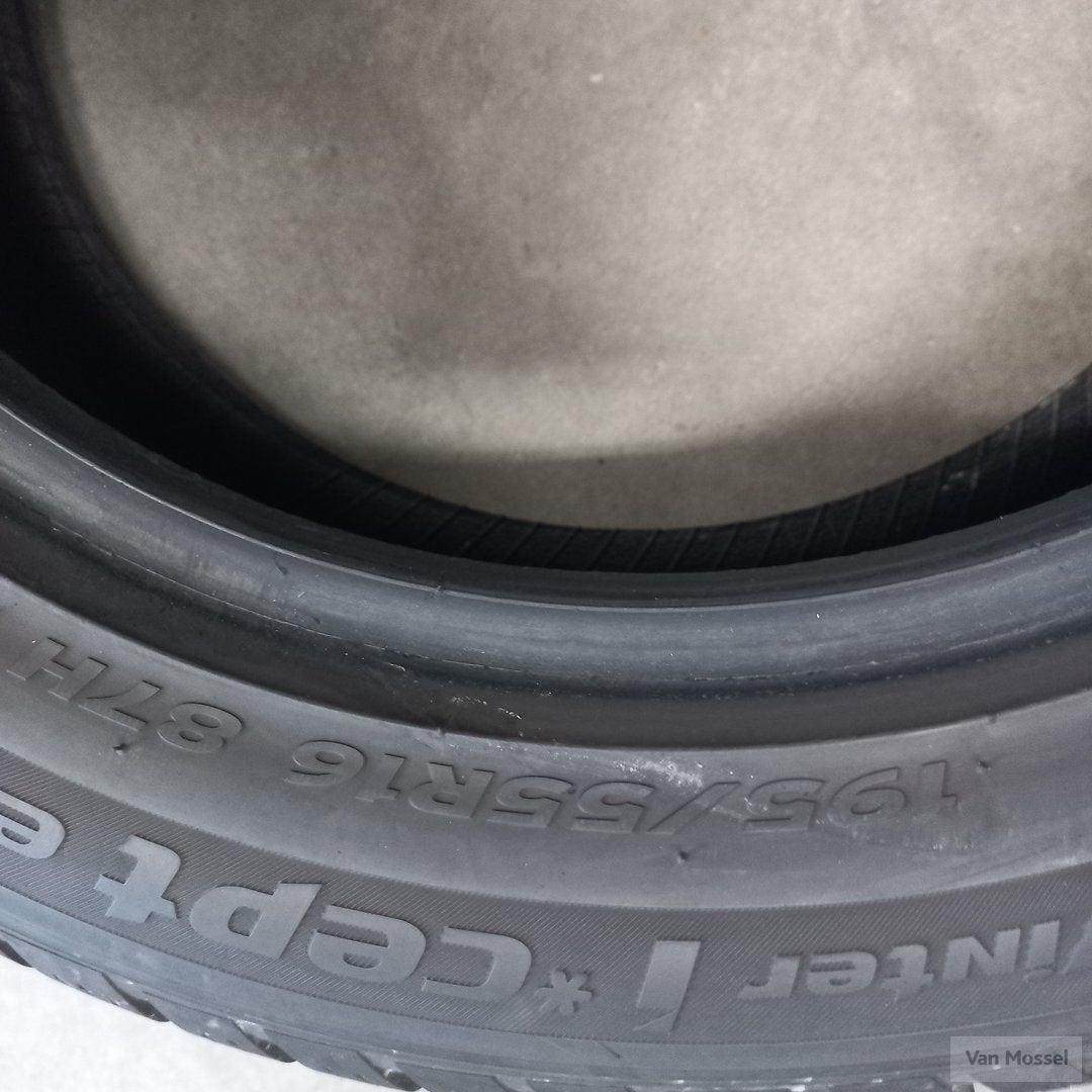 Hankook Winter I Cept Evo 2 195/55/R16 87H, Gebruikt, -, Band(en), 195 mm