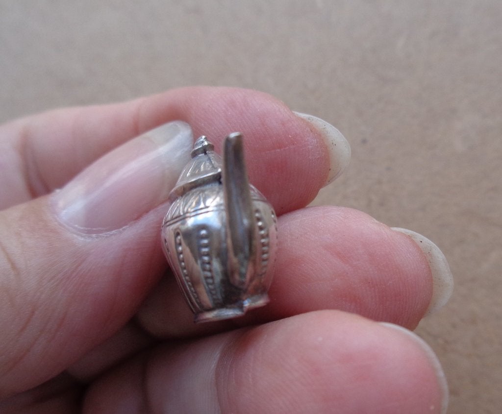 zilveren vintage bedel theepot [1042], Overige merken, Verzenden, Zo goed als nieuw, 1 bedel