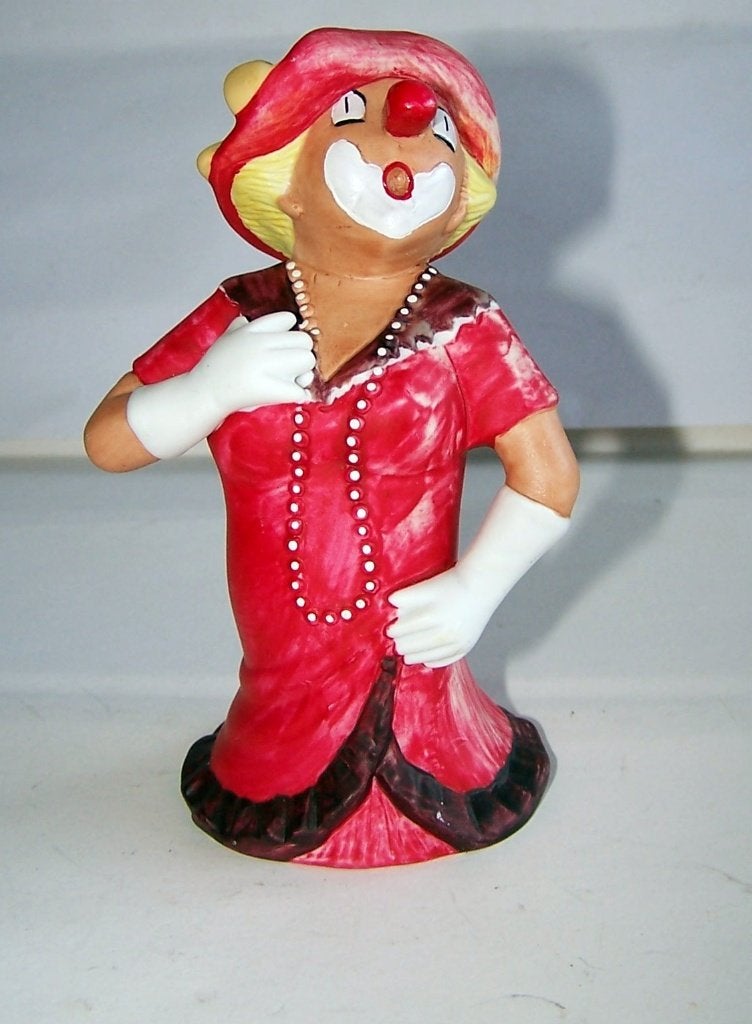 Prachtig porseleinen Clownsbeeldje. Gemerkt COR met kroon., Antiek en Kunst, Ophalen of Verzenden
