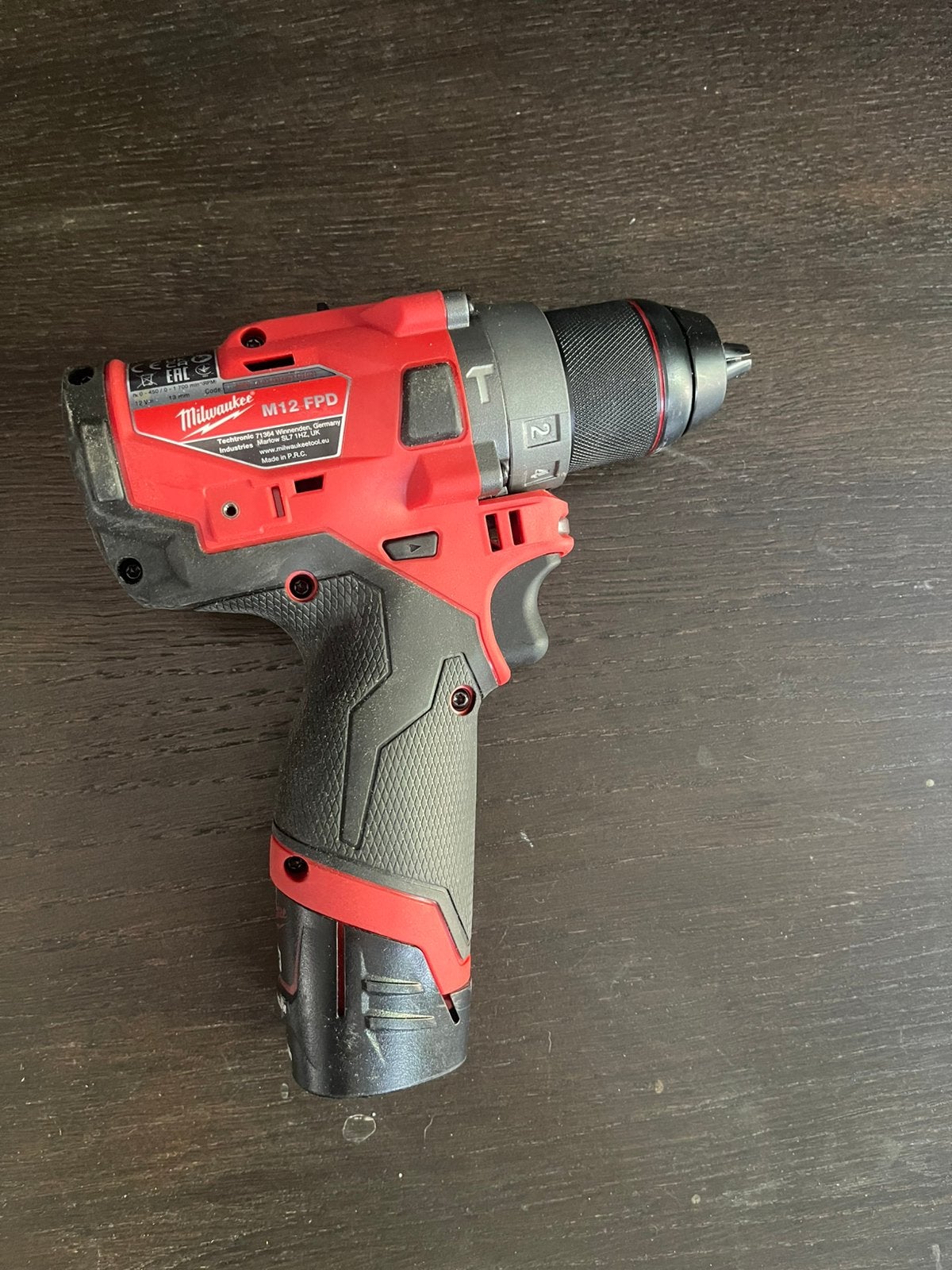 99,- Milwaukee M12 FPD schroefmachine, Ophalen of Verzenden, Zo goed als nieuw, Boor- en Schroefmachine