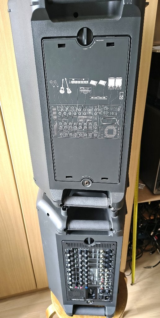 Samson PA mengpaneel met boxen 250 watt, Ophalen, Gebruikt, 5 tot 10 kanalen, Microfooningang