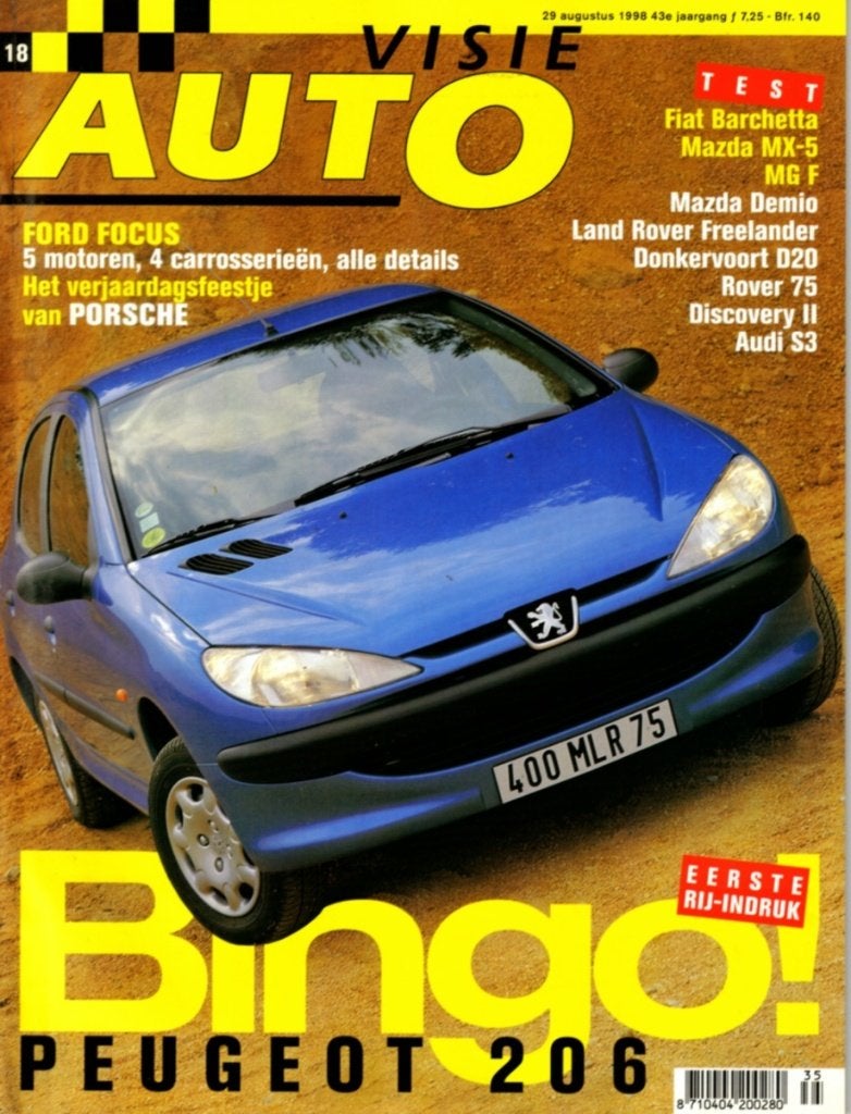 Autovisie Triotest Mazda MX 5 , MG F , Fiat Barchetta, Ophalen of Verzenden, Gelezen, Mazda