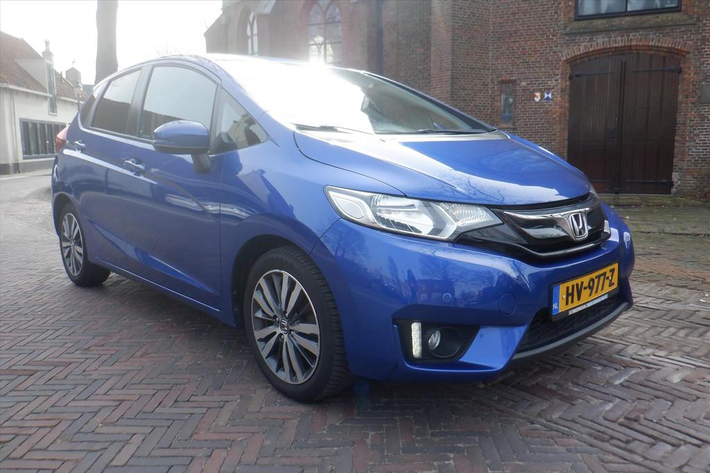 Honda Jazz 1.4 i-VTEC CVT 100pk Elegance-67.000 KM -PDC-TREK, Auto's, 12 maanden, Gebruikt, 4 cilinders, Blauw