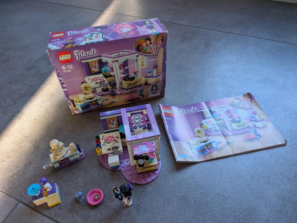 Lego Friends Emma's Luxe Slaapkamer 41342 - compleet., Lego, Friends, Ophalen of Verzenden, Zo goed als nieuw