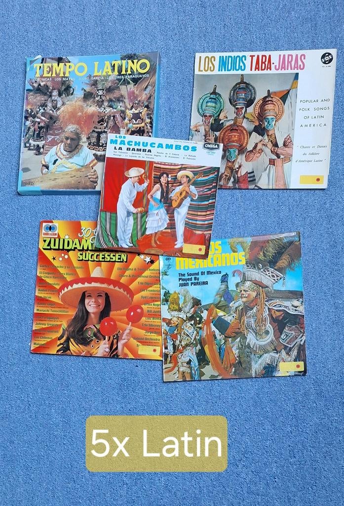 Ophalen Latin albums 5 stuks., Ophalen, Gebruikt, Overige formaten