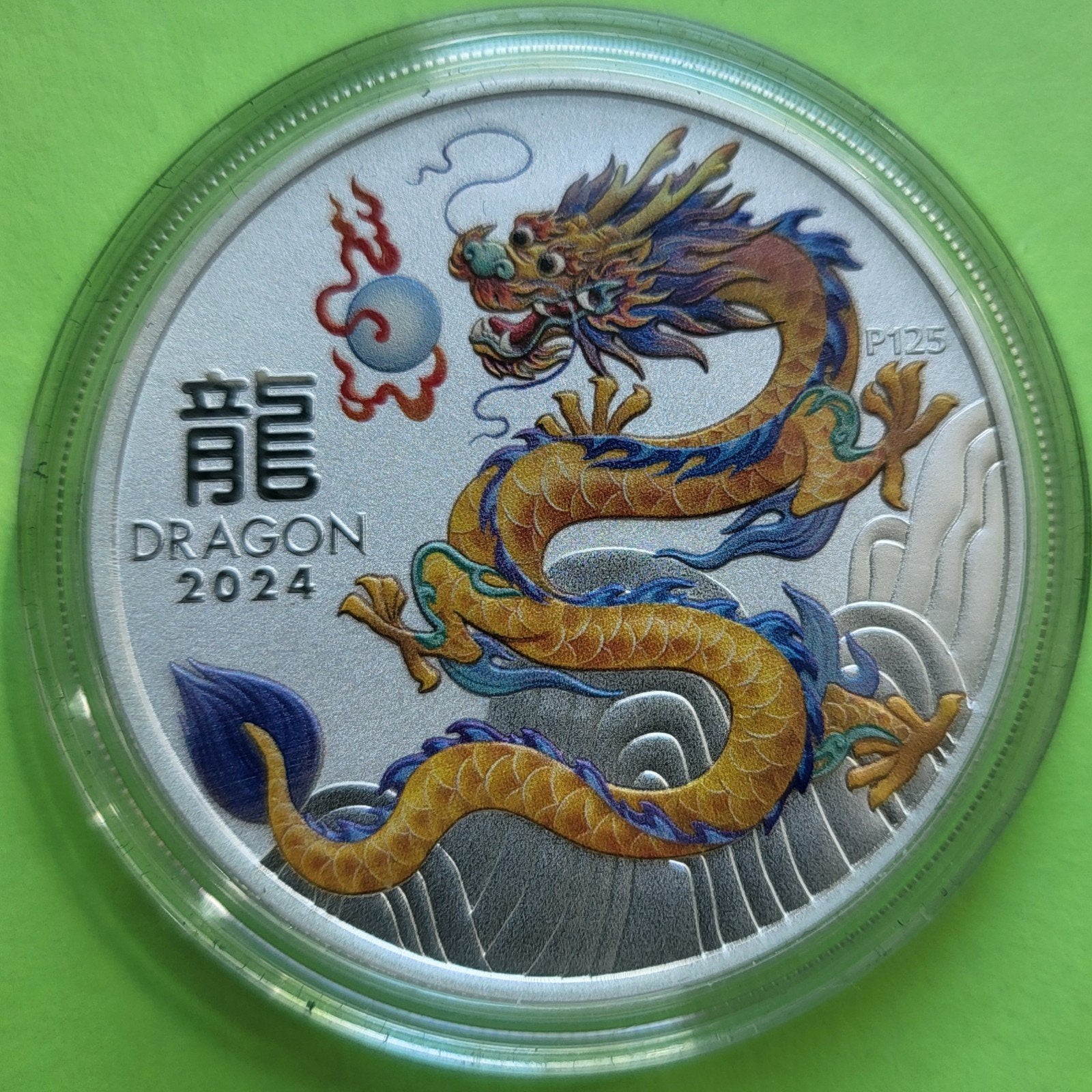 Lunar III 2024 Yellow Dragon - 1 oz zilver, Verzenden, Zilver