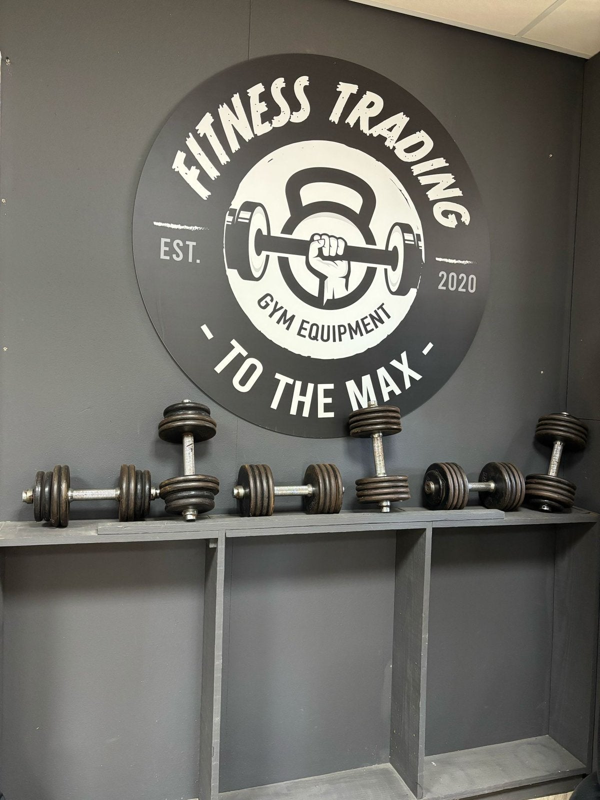Oldskool/ijzeren/oude dumbell sets van 20, 22,5 en 25 kilo, Dumbbell, Gebruikt, Ophalen of Verzenden, .