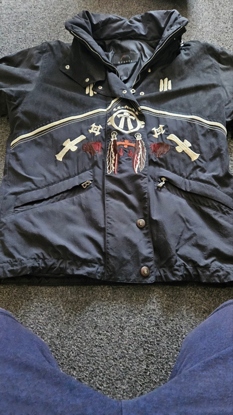 Vintage BOGNER Ski Jack met Franjes en Indiaanse Details, Kleding | Heren, Ophalen of Verzenden, Zo goed als nieuw, Jack