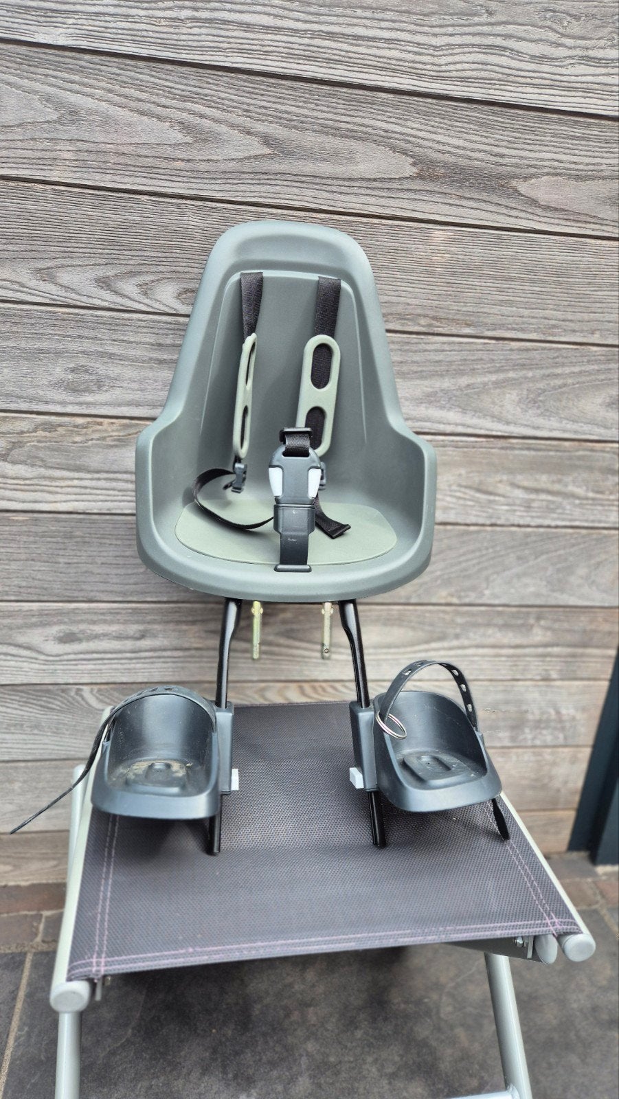 Bobike fietsstoeltje met adapters, windscherm en helmpje., Ophalen, Gebruikt, Voorzitje, Bobike