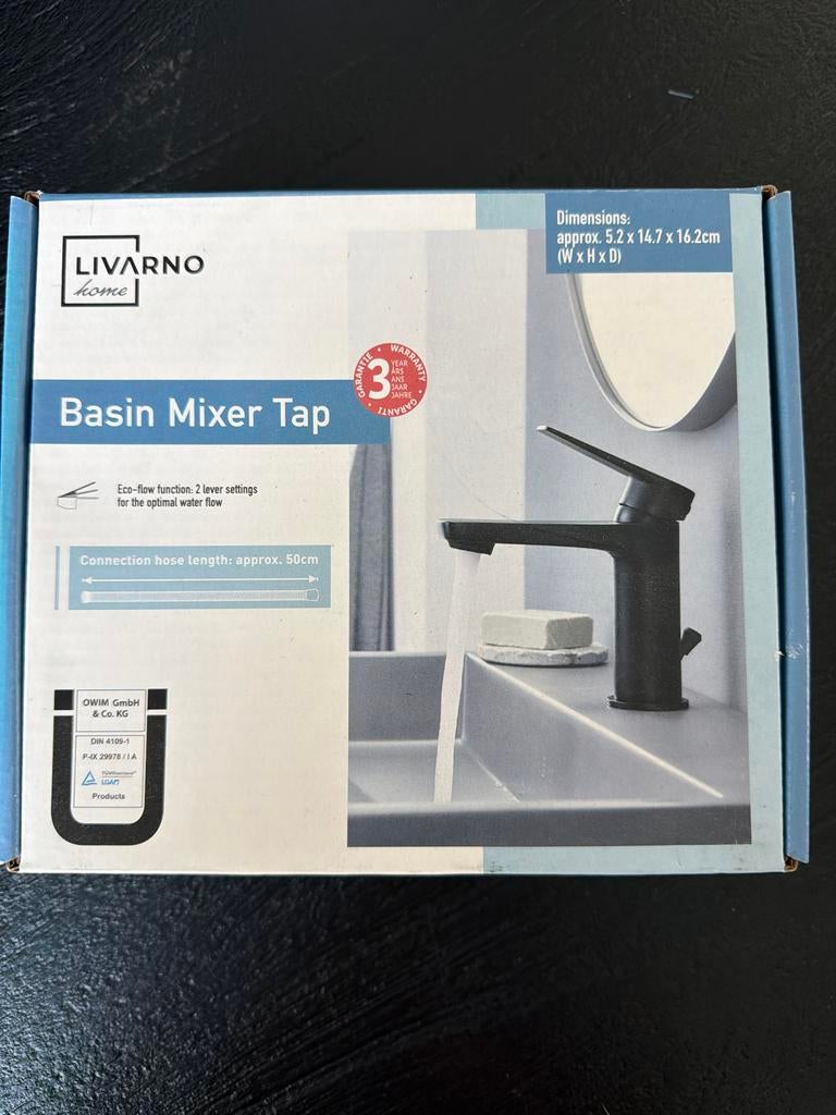 4 stuks Livarno Home Wastafelkraan - Nieuw in doos, Huis en Inrichting, Badkamer | Badkamermeubels, Minder dan 50 cm, Overige typen