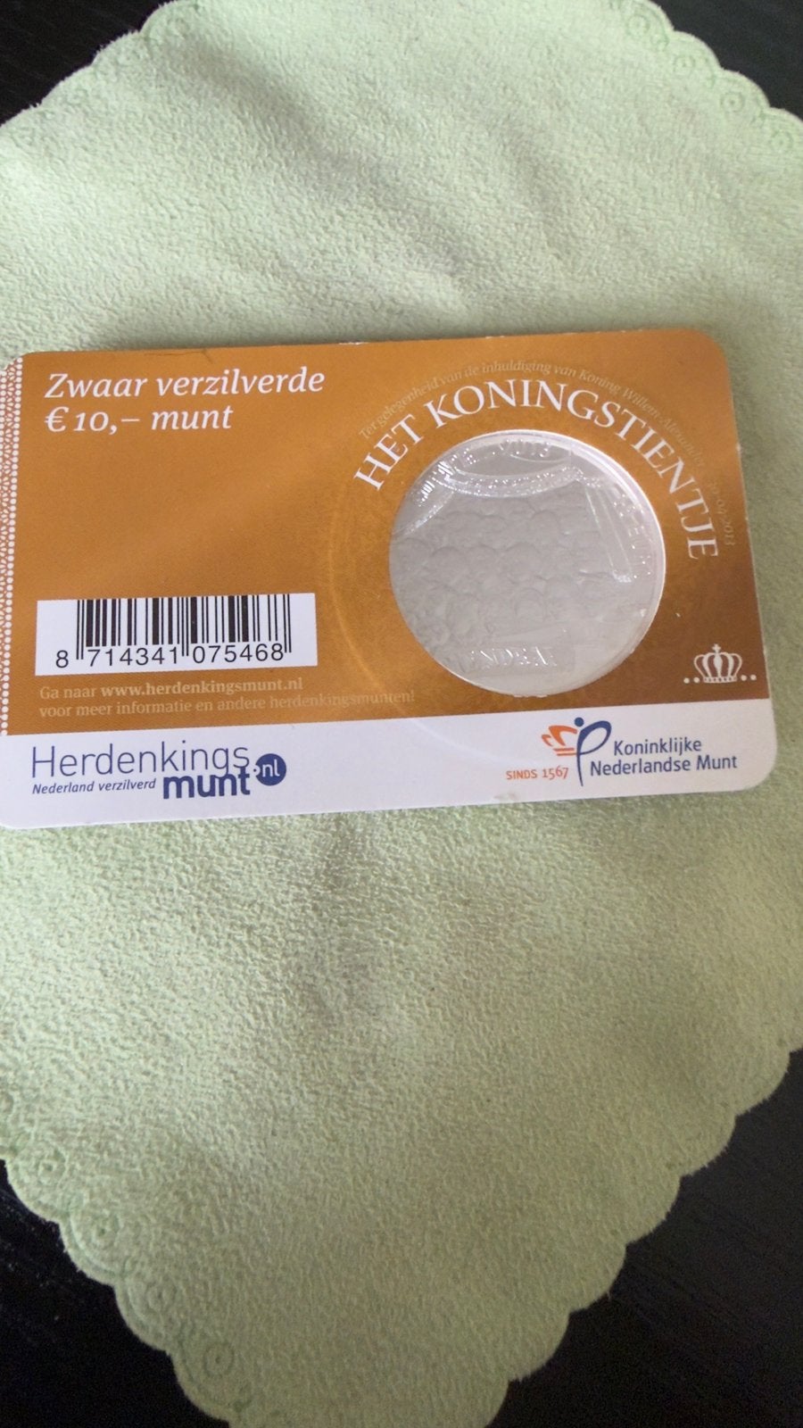 NEDERLANDSE COINCARD 10 EURO MUNT 2013 VERZILVERD, Postzegels en Munten, Munten | Nederland, Ophalen of Verzenden, Koningin Beatrix