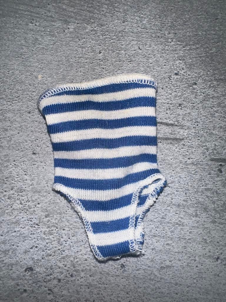 Vintage Barbie Badpak - Blauw/Wit Gestreept, Ophalen of Verzenden, Zo goed als nieuw