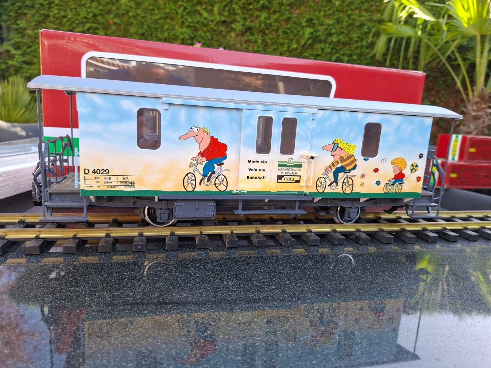 lgb 34555 Nieuw RhB wagon fietsvervoer wagon in ovp, Ophalen of Verzenden, Nieuw, Wagon, LGB