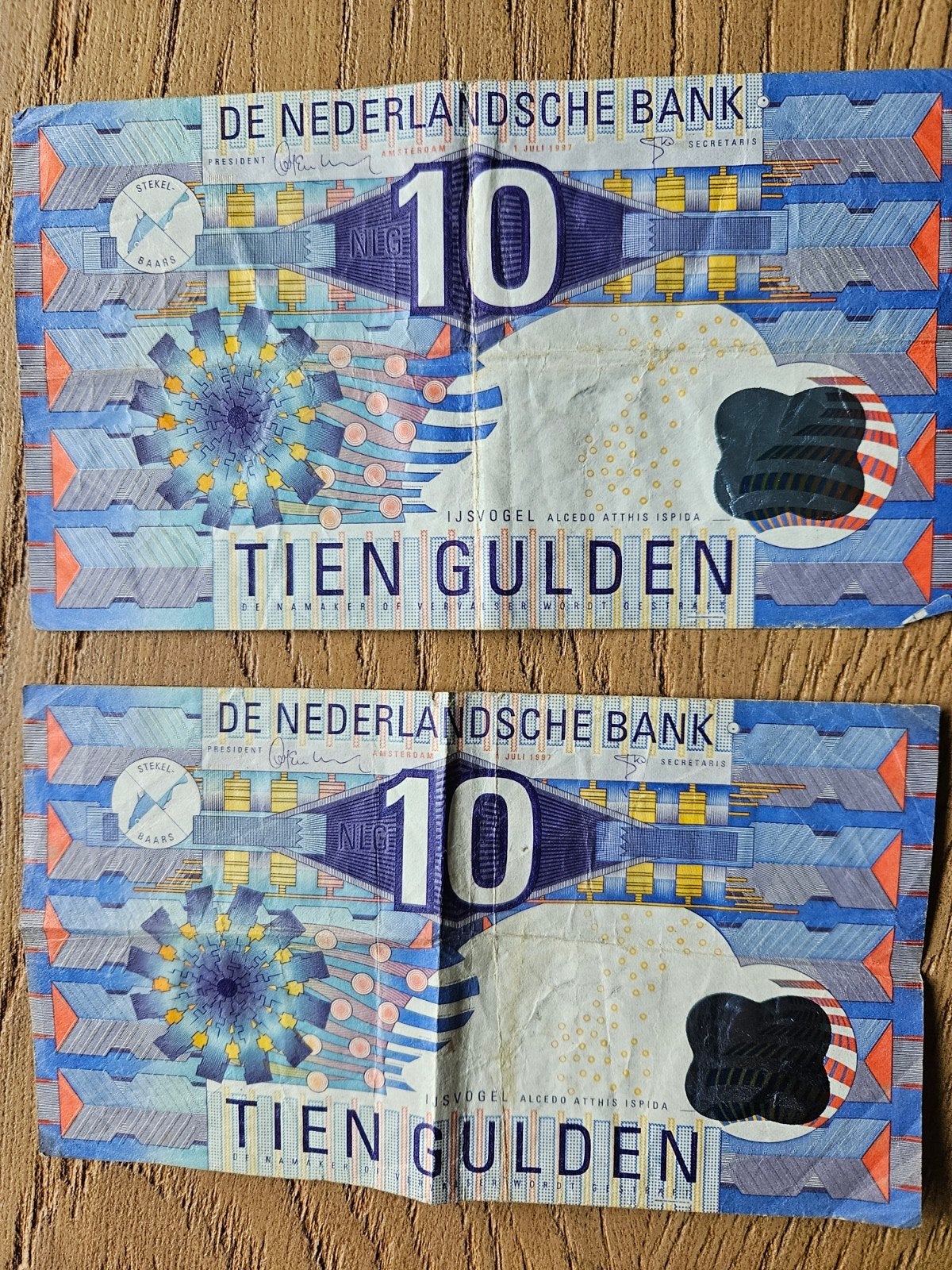 2 tiengulden biljetten, Postzegels en Munten, Ophalen of Verzenden, 10 gulden