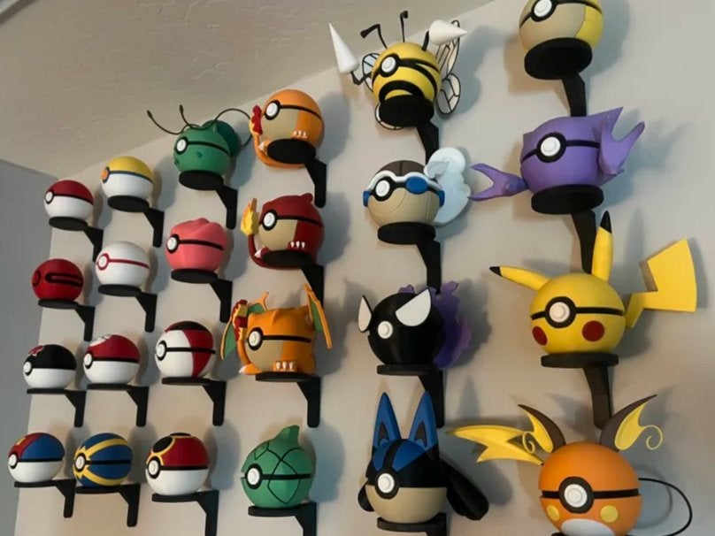 Poké Ball Wandhouder – Muurhouder voor Pokémon Ball Display, Verzamelen, Ophalen of Verzenden, Zo goed als nieuw