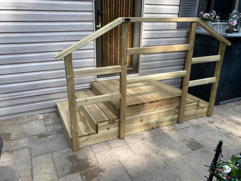 Robuuste opstap met bordes voor caravan, chalet, tinyhouse.., Ophalen of Verzenden, Nieuw