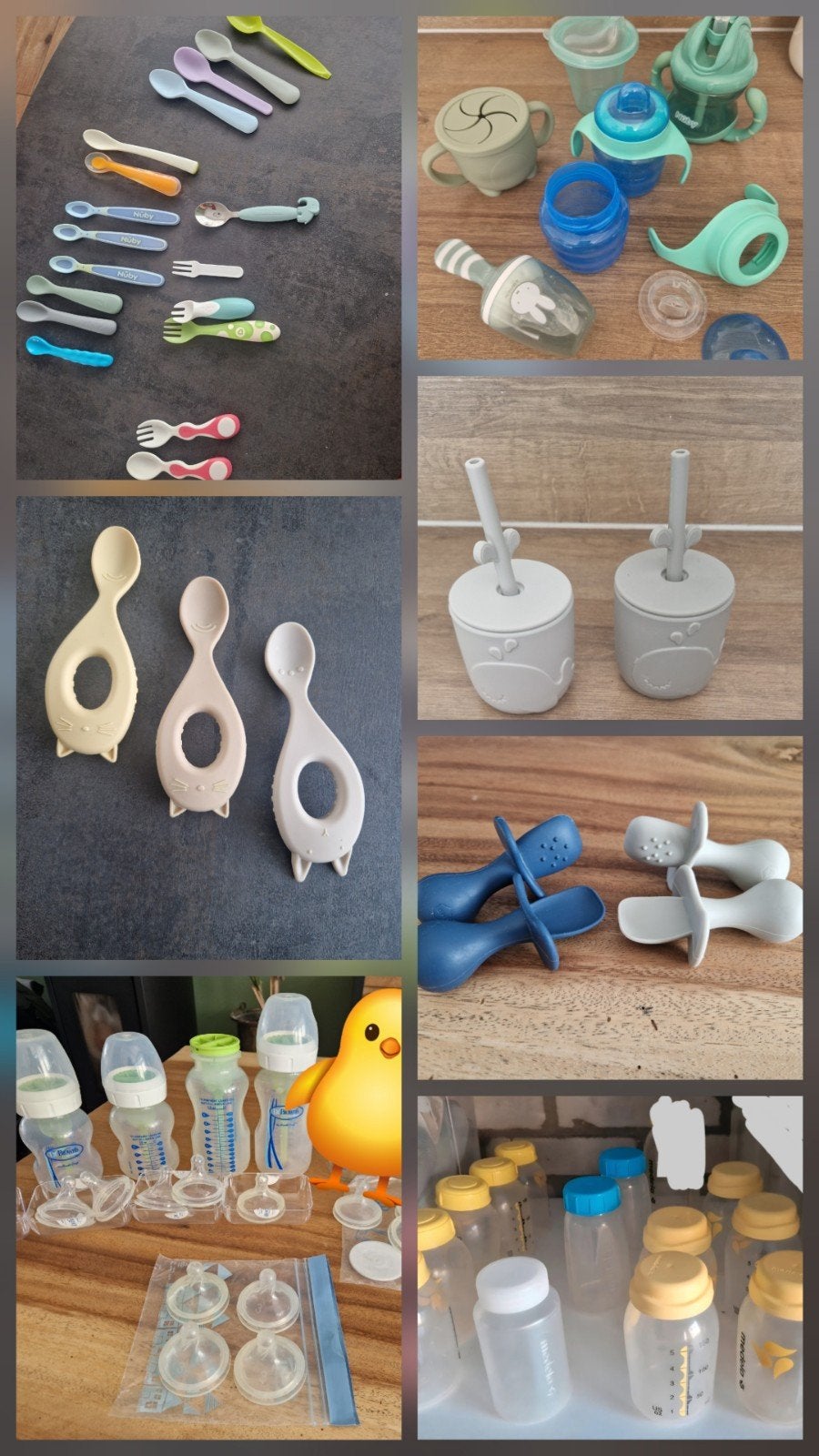 Diverse baby bekers flesjes lepels en vorkjes - Nuby, Done b, Ophalen of Verzenden, Gebruikt, Lepel, Overige merken