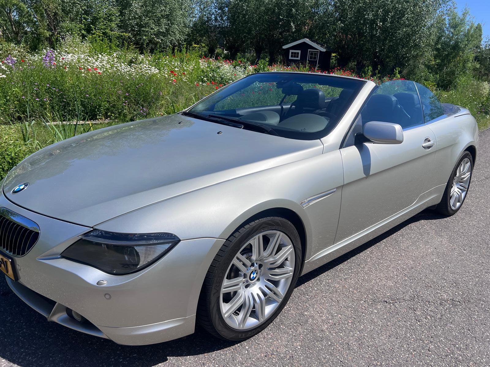BMW 6-serie cabrio 645Ci 2004 Grijs, Auto's, BMW, Automaat, Achterwielaandrijving, Cabriolet, 4 stoelen