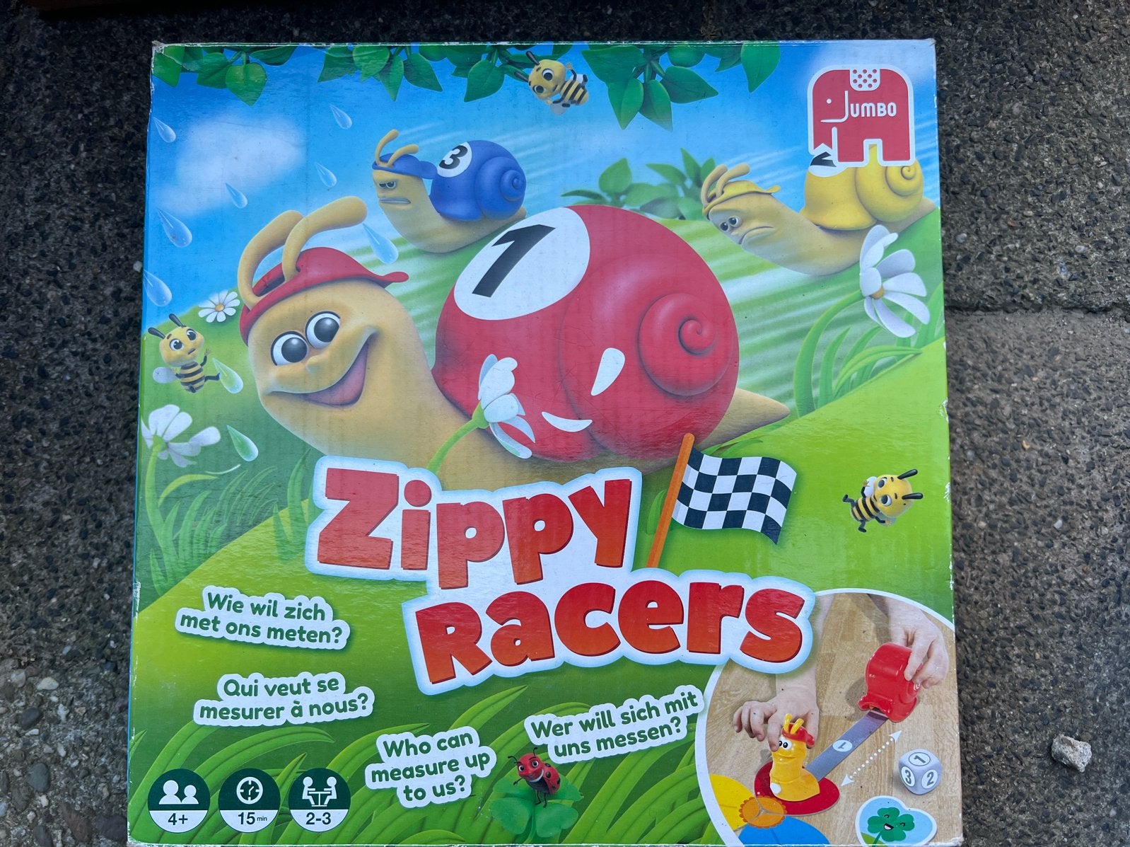 Zippy Racers - Leuk racespel voor kinderen (Jumbo), Drie of vier spelers, Ophalen of Verzenden, Gebruikt