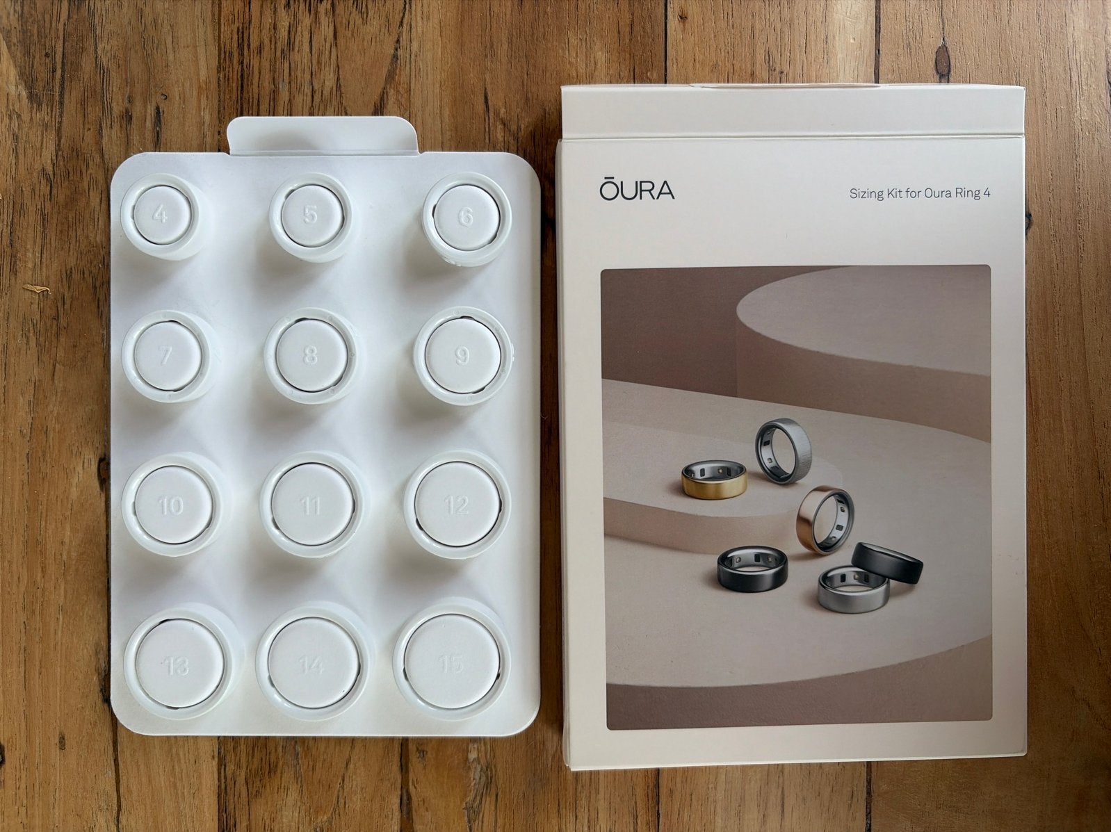 Oura Ring 4 Sizing Kit (gratis ophalen), Ophalen, Kunststof, 20 of groter, Wit