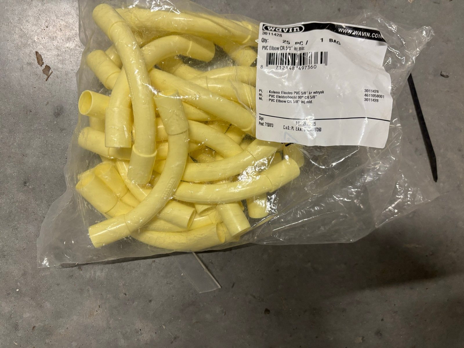 Wavin PVC Bocht 5/8" - 25 stuks, Ophalen of Verzenden, Nieuw, Overige merken, Overige typen