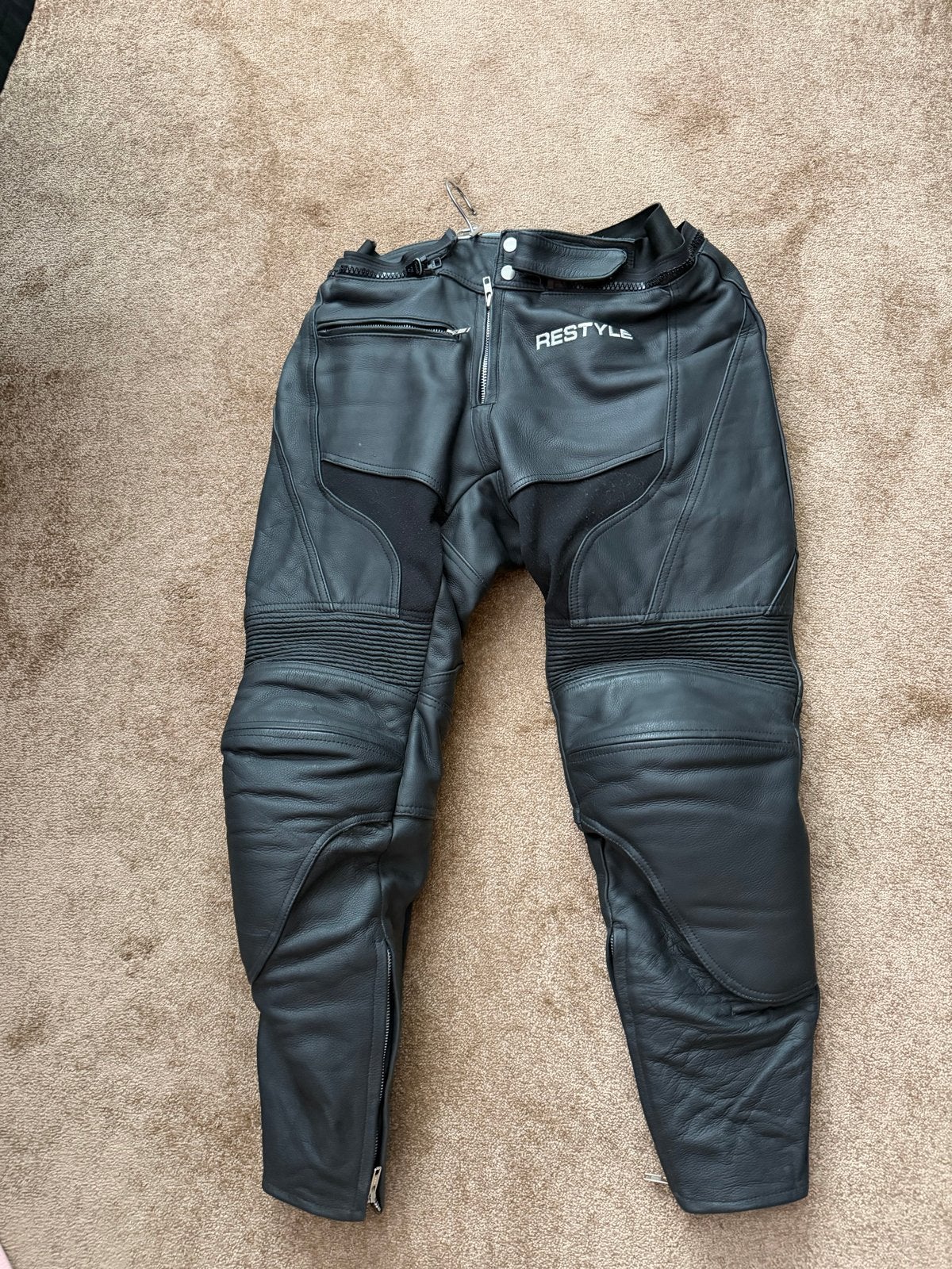 Restyle Leren Motorbroek - Zwart, Ophalen of Verzenden, Tweedehands, Dames, Broek | leer