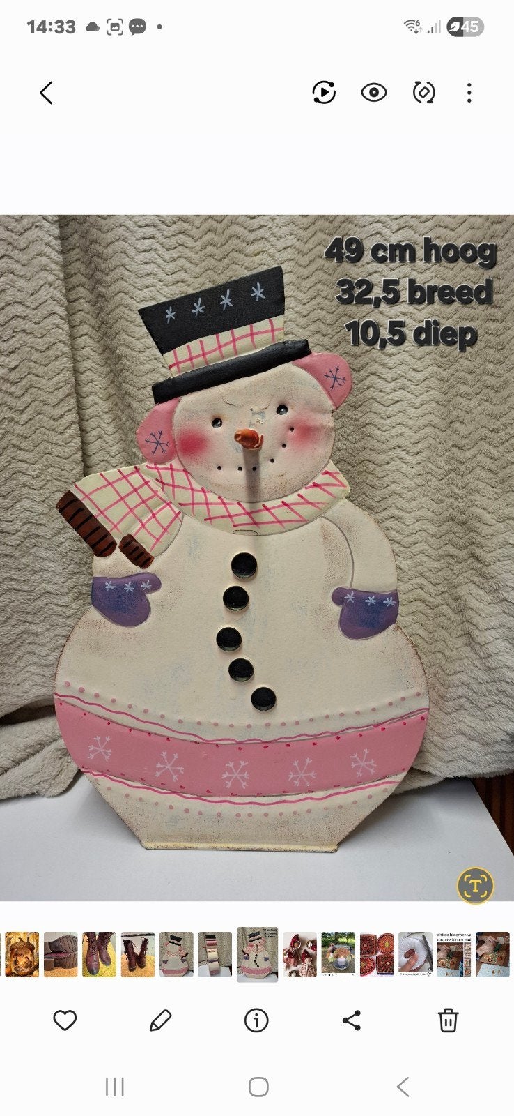 blikken sneeuwpop, Diversen, Ophalen, Gebruikt