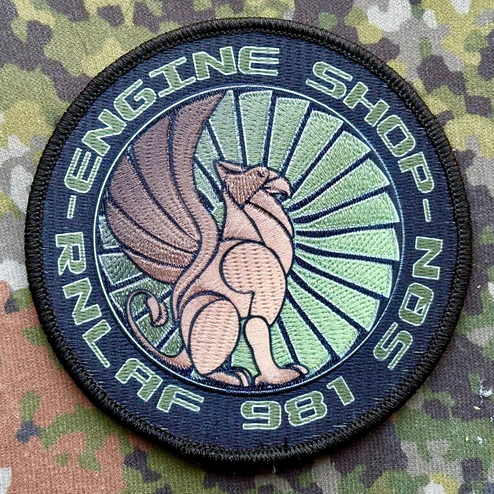 Patch RNLAF 981 SQN, Ophalen of Verzenden, Luchtmacht, Nederland, Embleem of Badge
