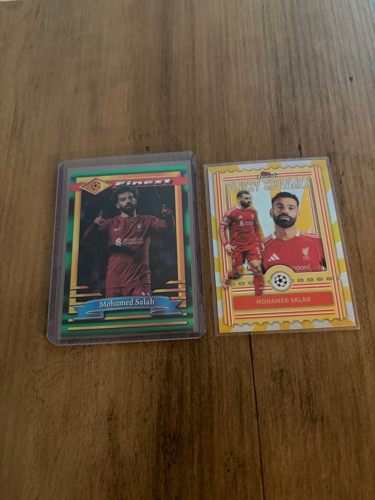 Mohamed Salah Topps Finest Showmen Voetbal Kaarten, Ophalen of Verzenden, Zo goed als nieuw, Buitenlandse clubs, Spelerskaart